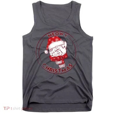 Meowy Christmas Emblem Tank Top