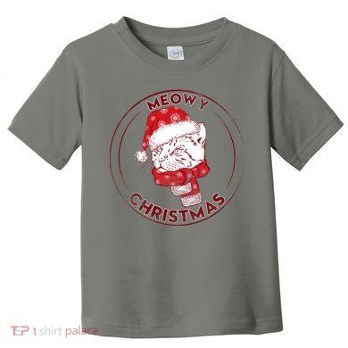 Meowy Christmas Emblem Toddler T-Shirt
