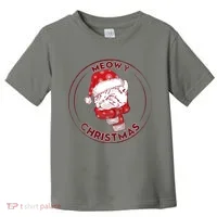 Meowy Christmas Emblem Toddler T-Shirt thumb 0