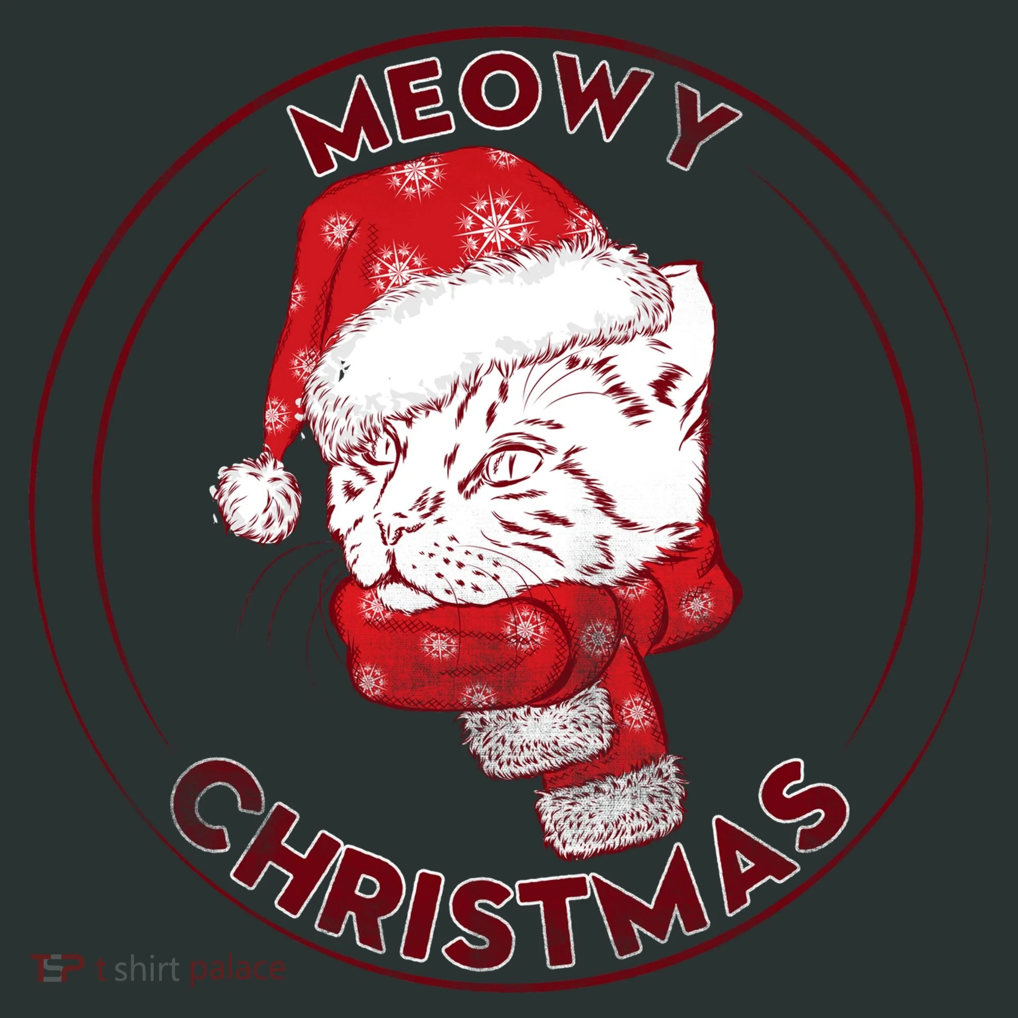 Meowy Christmas Emblem Toddler T-Shirt
