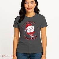 Meowy Christmas Emblem Women's T-Shirt thumb 4