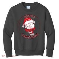 Meowy Christmas Emblem Kids Sweatshirt thumb 0