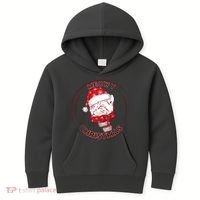 Meowy Christmas Emblem Kids Hoodie thumb 0