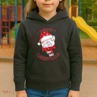 Meowy Christmas Emblem Kids Hoodie thumb 3