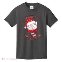 Meowy Christmas Emblem Kids T-Shirt thumb 0