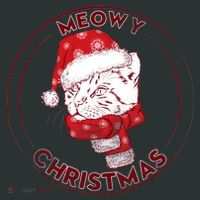 Meowy Christmas Emblem Kids T-Shirt thumb 4
