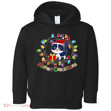 Meowy Christmas Kitty Toddler Hoodie