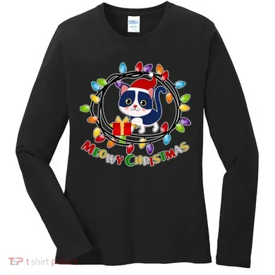 Meowy Christmas Kitty Women's Long Sleeve Shirt