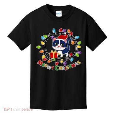 Meowy Christmas Kitty Kids T-Shirt