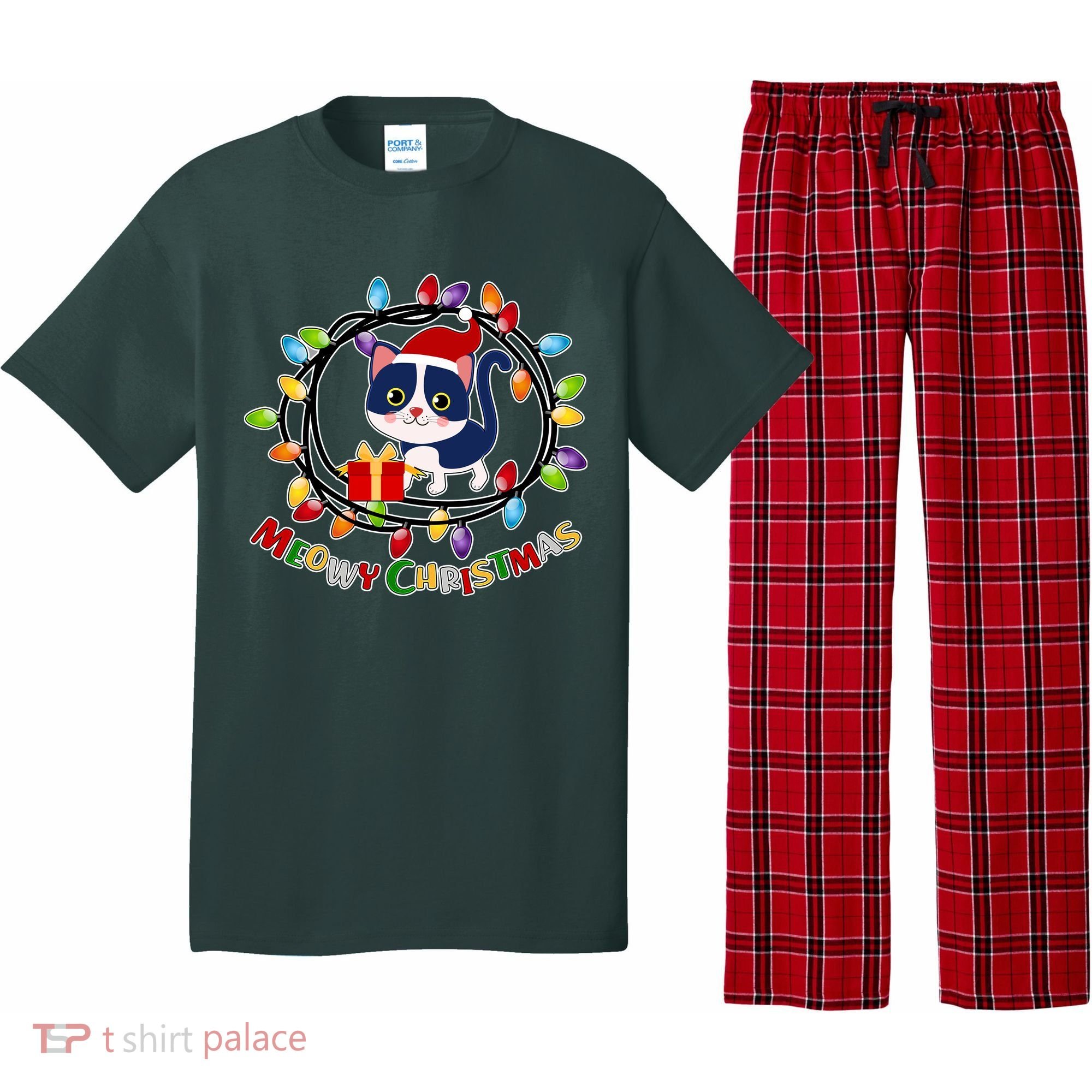 Meowy Christmas Kitty Pajama Set