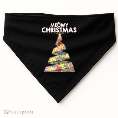 Meowy Christmas Tree For Cat Lovers USA-Made Doggie Bandana
