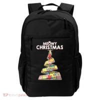 Meowy Christmas Tree For Cat Lovers Backpack thumb 0