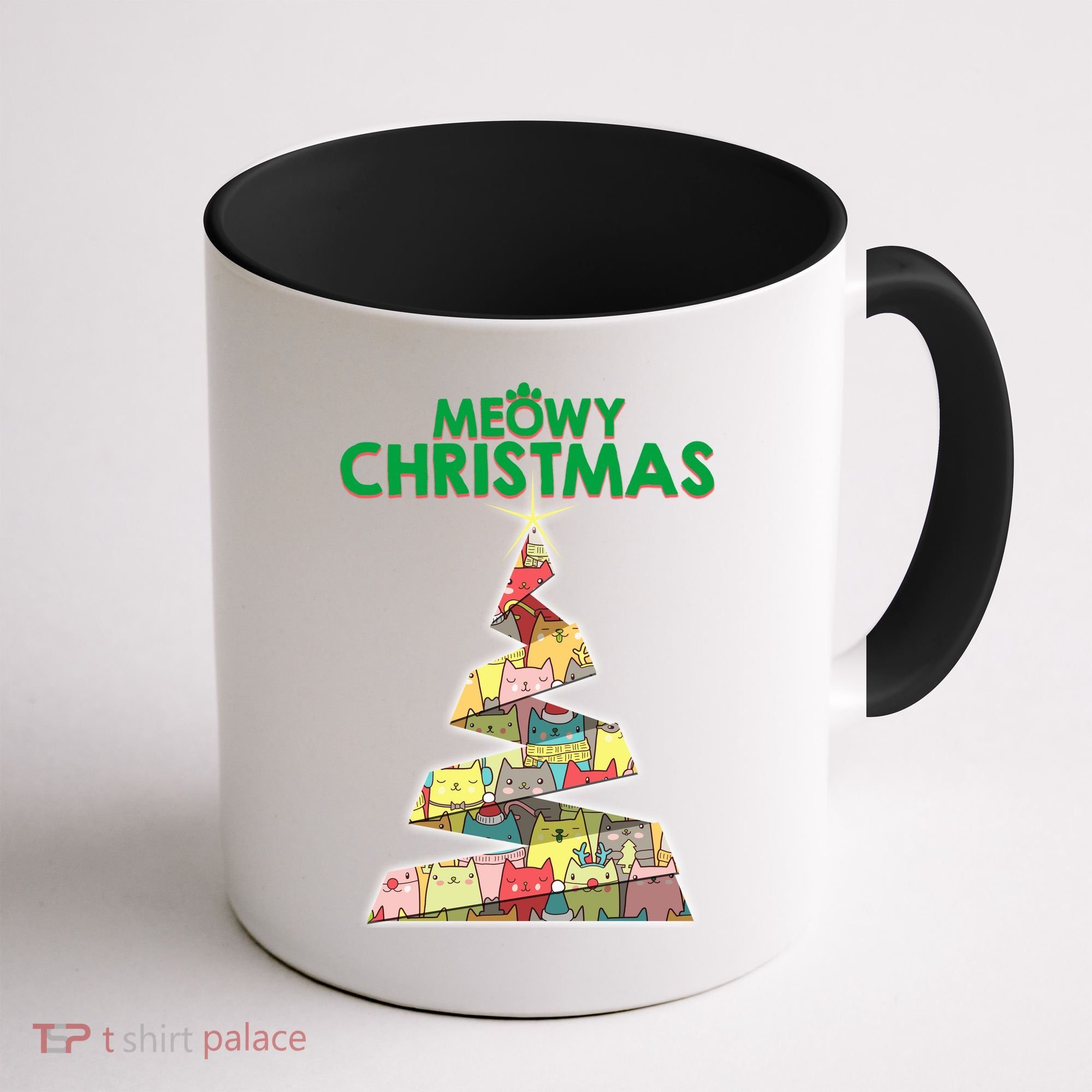 Meowy Christmas Tree For Cat Lovers Coffee Mug