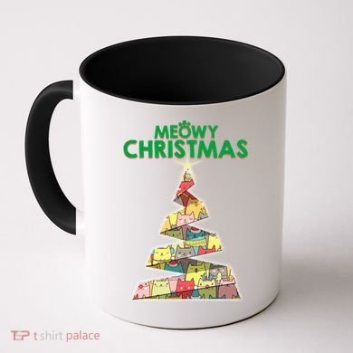 Meowy Christmas Tree For Cat Lovers Coffee Mug