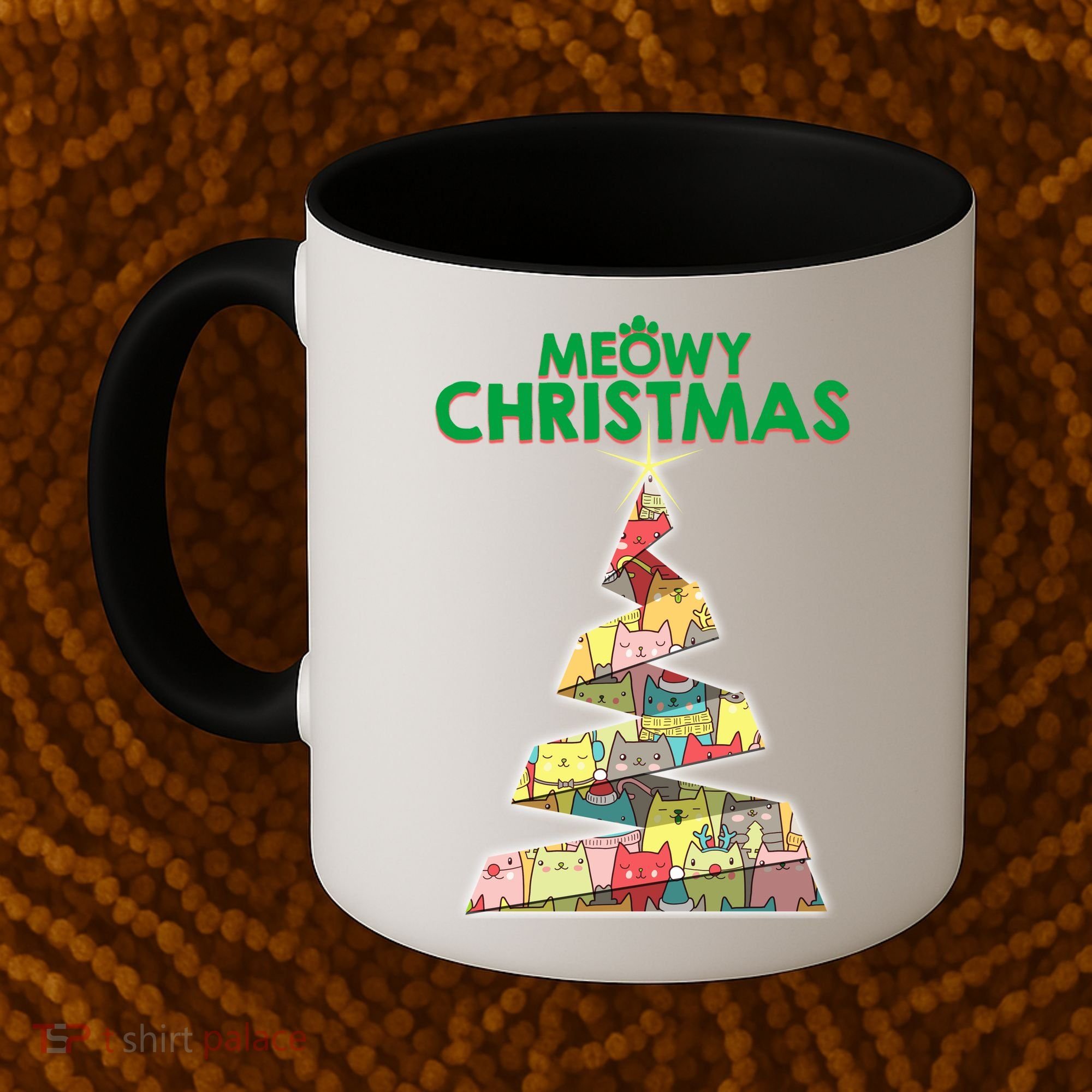 Meowy Christmas Tree For Cat Lovers Coffee Mug