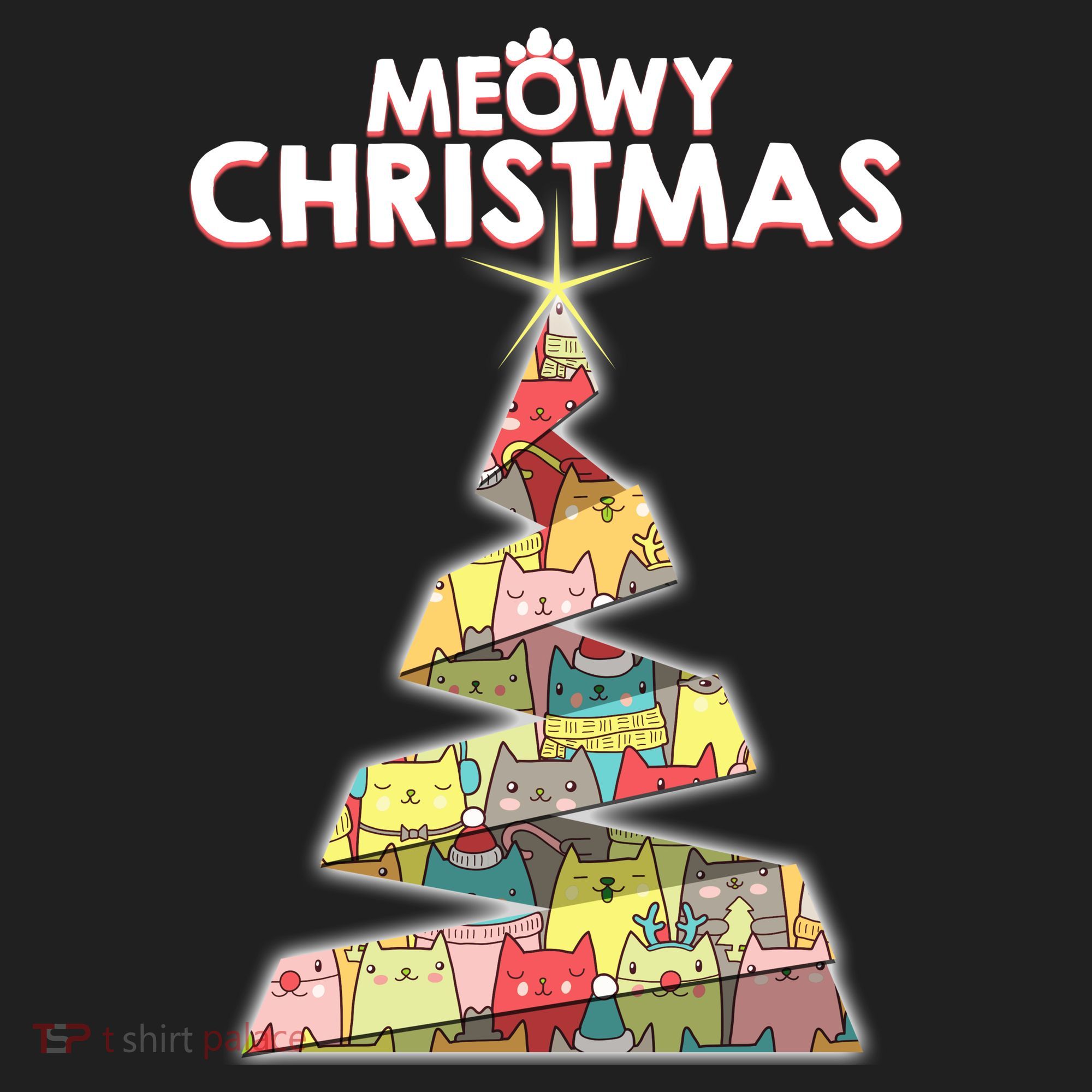 Meowy Christmas Tree For Cat Lovers Tumbler