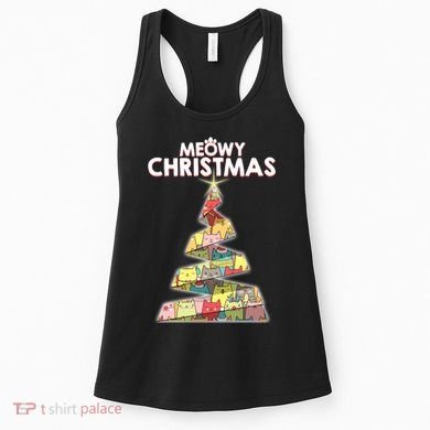 Meowy Christmas Tree For Cat Lovers Women's Tank Top