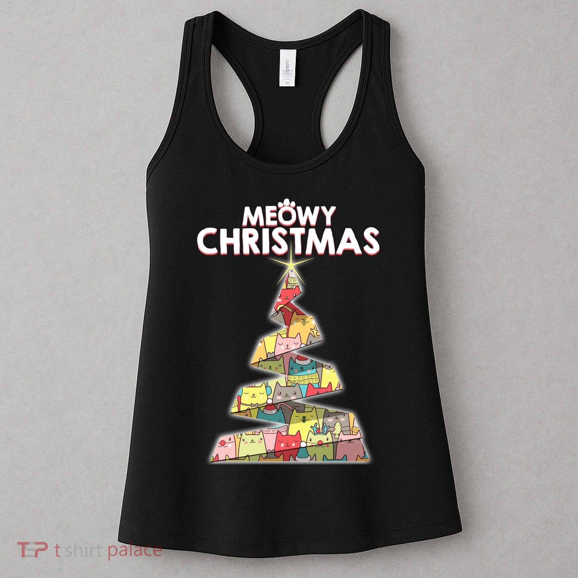 Meowy Christmas Tree For Cat Lovers Women's Tank Top