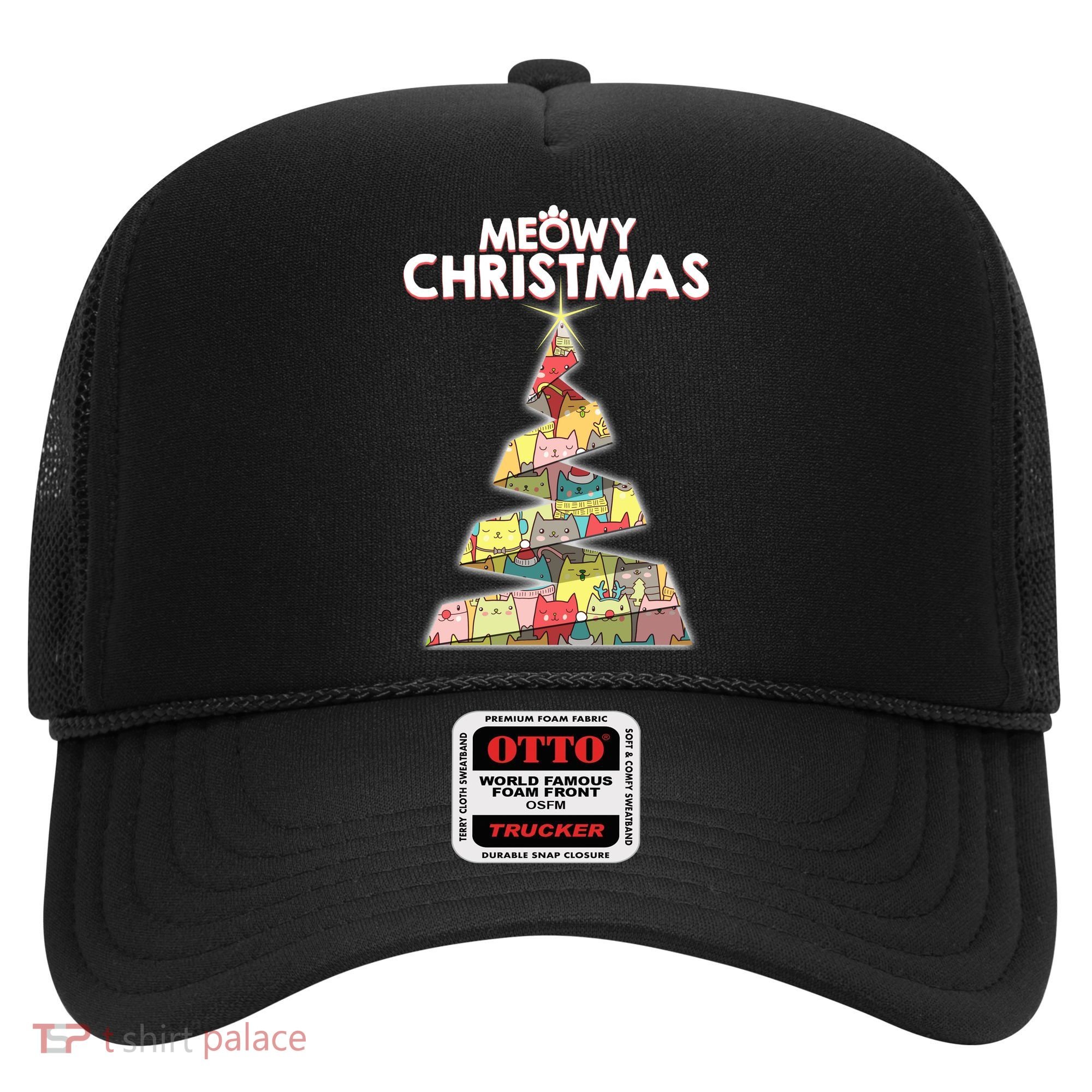Meowy Christmas Tree For Cat Lovers Hat
