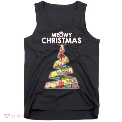 Meowy Christmas Tree For Cat Lovers Tank Top