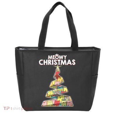 Meowy Christmas Tree For Cat Lovers Tote Bag