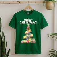 Meowy Christmas Tree For Cat Lovers T-Shirt thumb 2