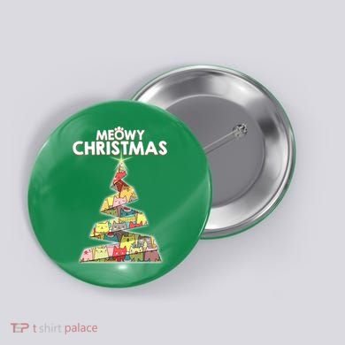 Meowy Christmas Tree For Cat Lovers Button