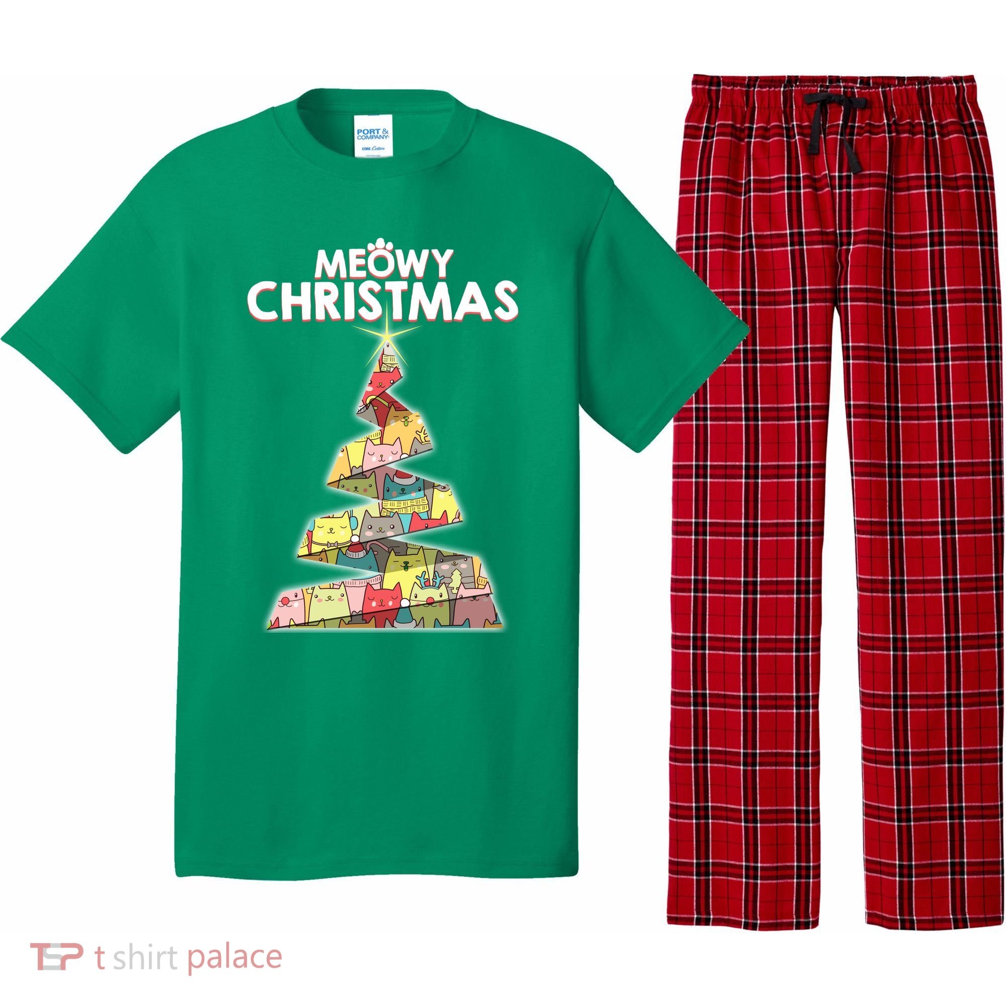 Meowy Christmas Tree For Cat Lovers Pajama Set