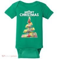 Meowy Christmas Tree For Cat Lovers Baby Bodysuit thumb 0