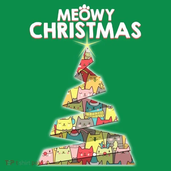 Meowy Christmas Tree For Cat Lovers Toddler Hoodie