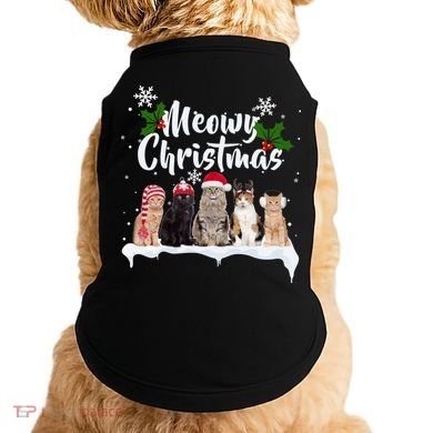 Meowy Christmas Winter Cats Doggie Tank