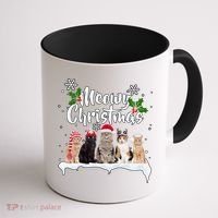 Meowy Christmas Winter Cats Coffee Mug thumb 1
