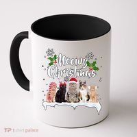Meowy Christmas Winter Cats Coffee Mug thumb 0