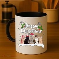 Meowy Christmas Winter Cats Coffee Mug thumb 4