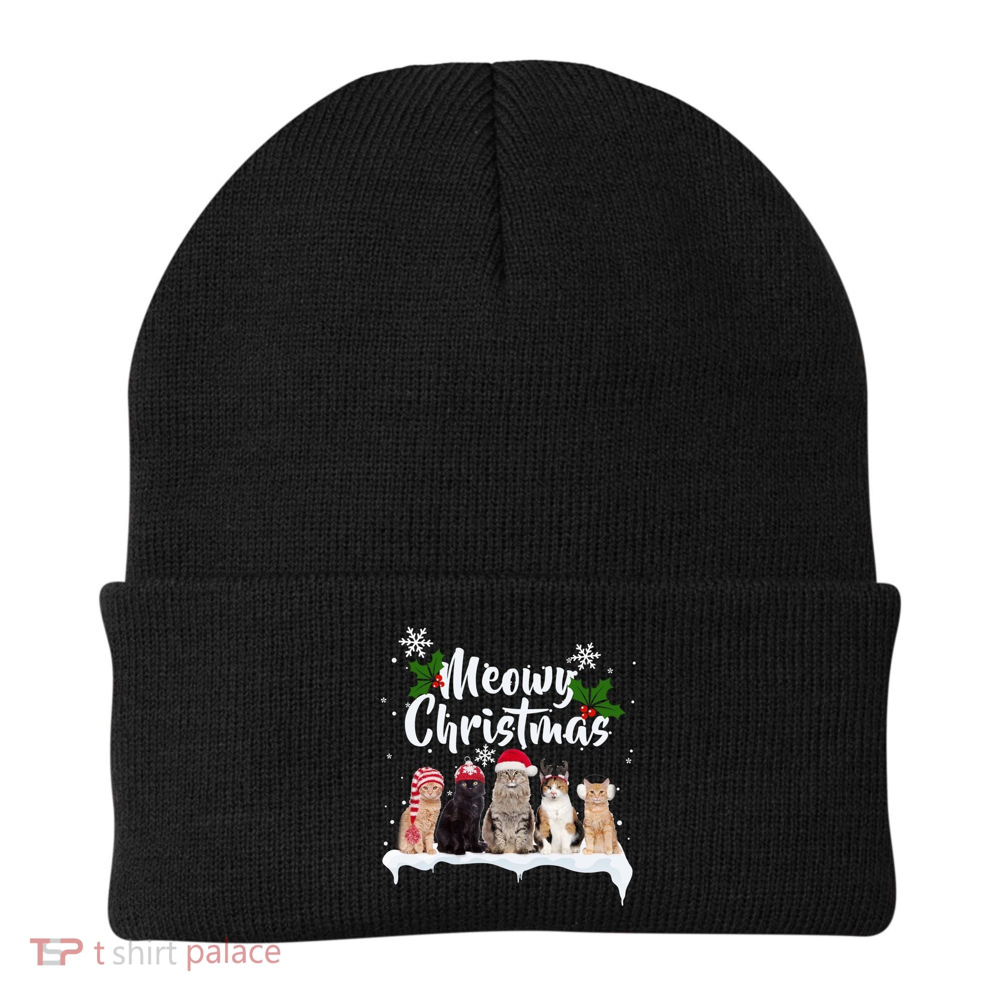 Meowy Christmas Winter Cats Beanie