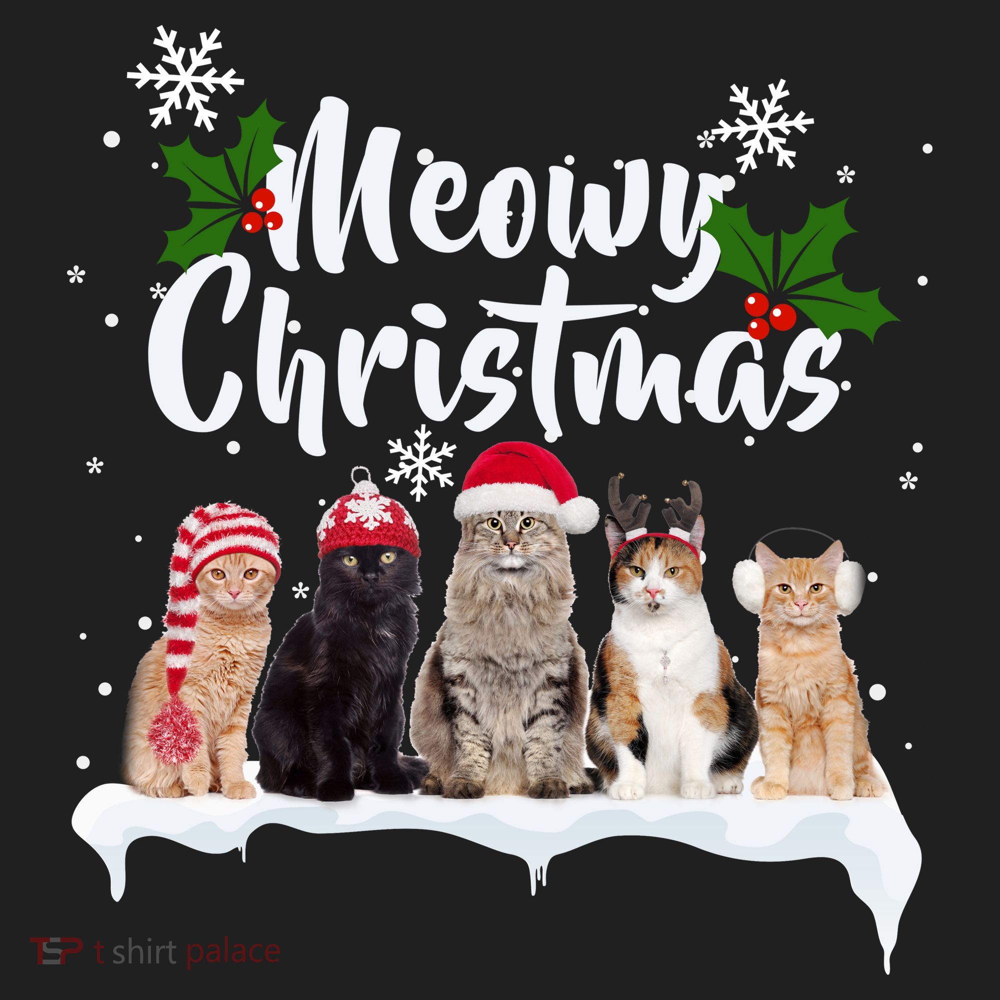Meowy Christmas Winter Cats Beanie