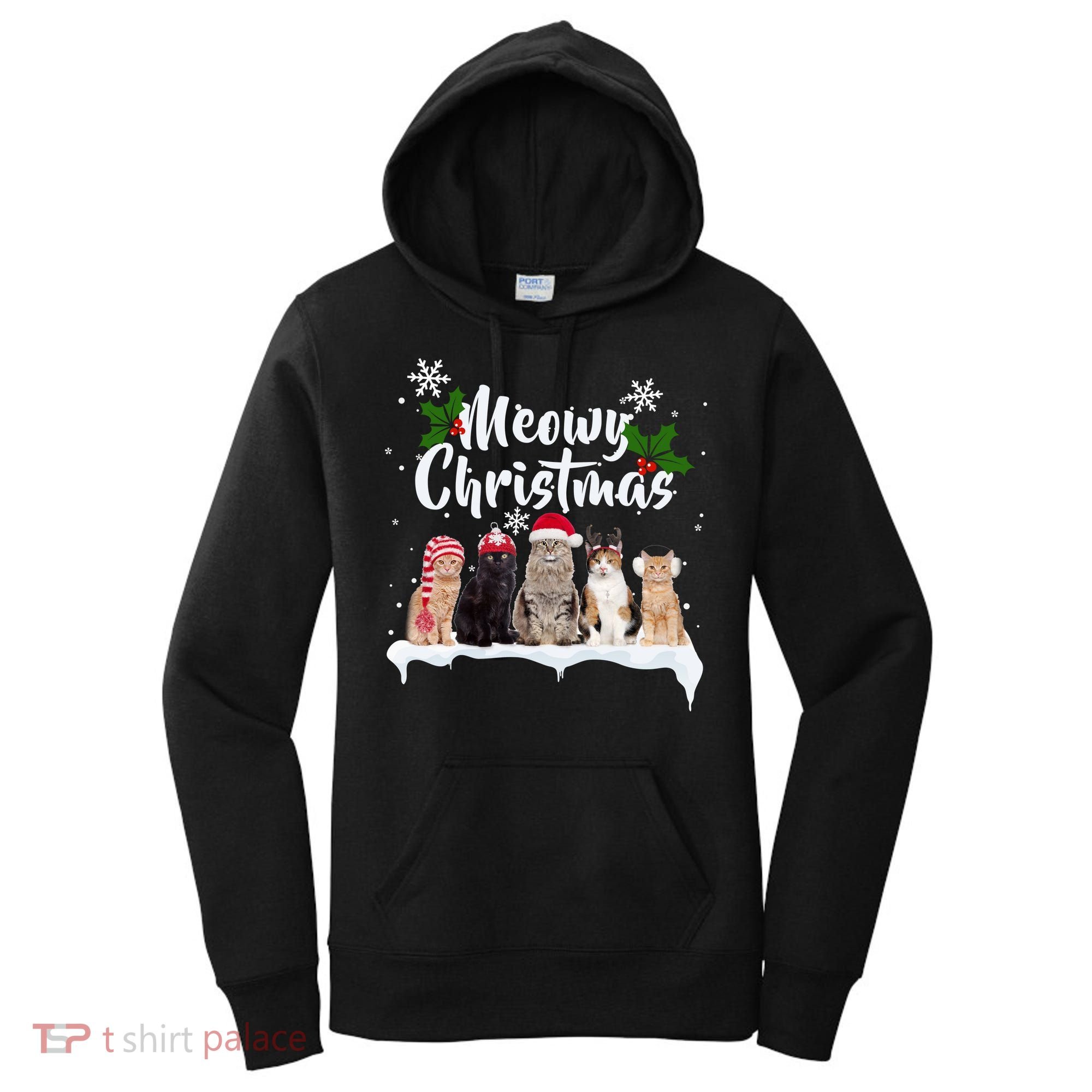 Meowy Christmas Winter Cats Women's Hoodie