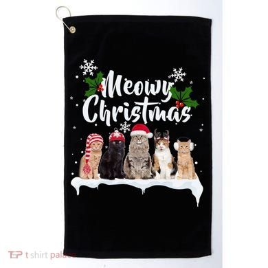 Meowy Christmas Winter Cats Golf Towel