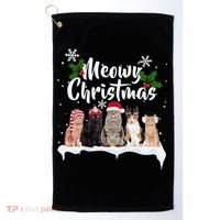 Meowy Christmas Winter Cats Golf Towel thumb 0
