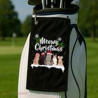Meowy Christmas Winter Cats Golf Towel thumb 2