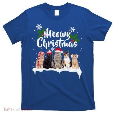 Meowy Christmas Winter Cats T-Shirt