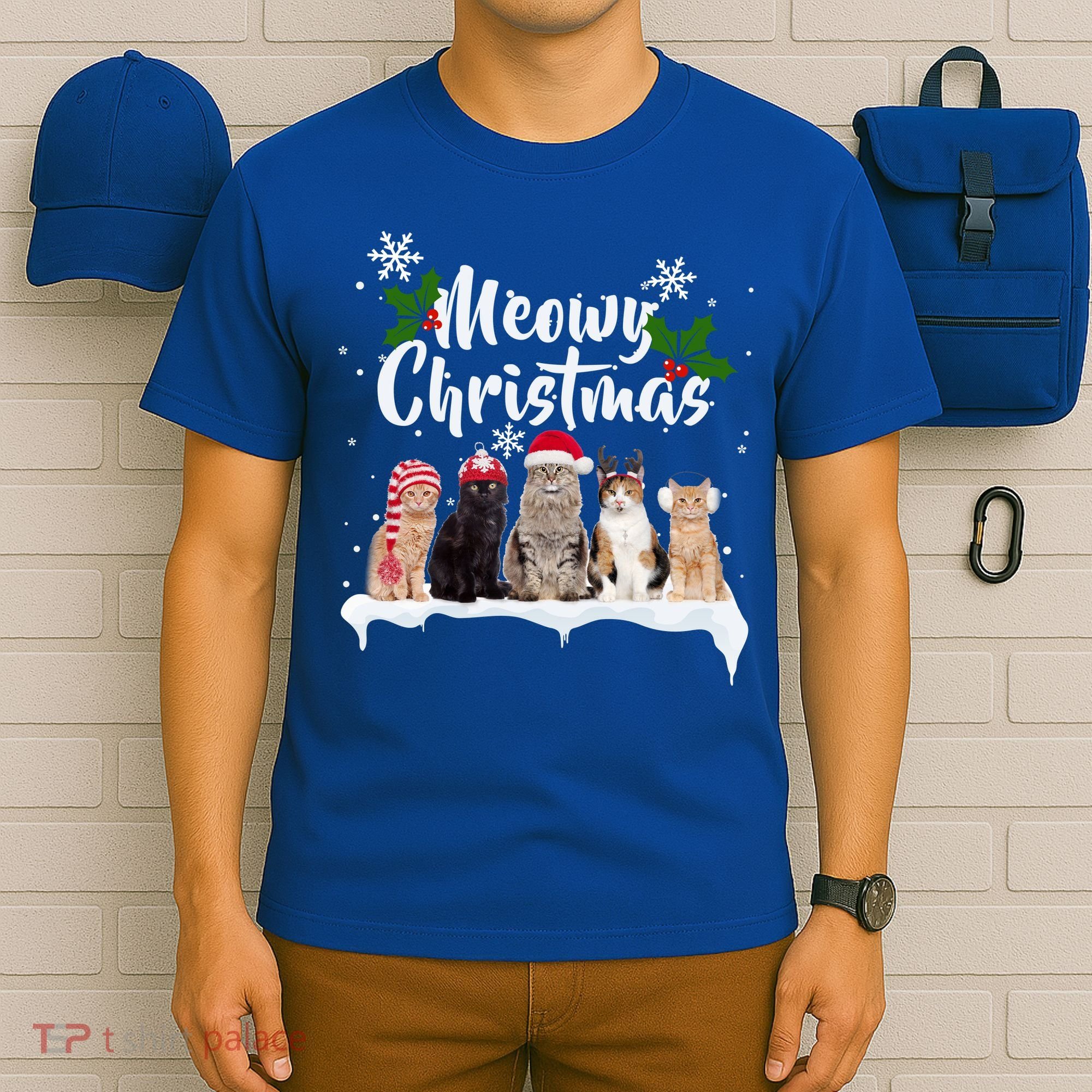 Meowy Christmas Winter Cats T-Shirt