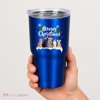 Meowy Christmas Winter Cats Tumbler thumb 2