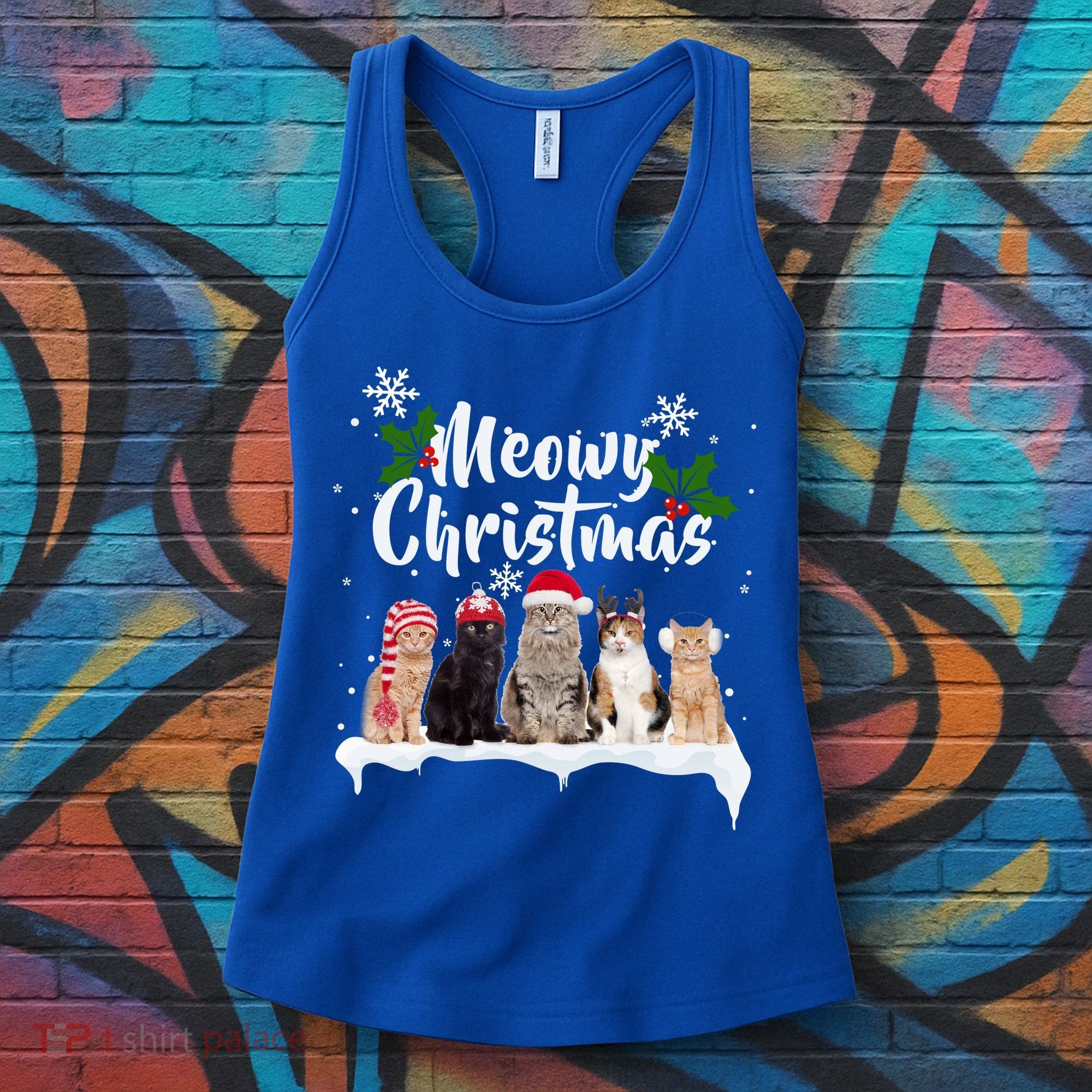 Meowy Christmas Winter Cats Women's Tank Top
