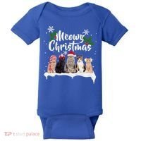 Meowy Christmas Winter Cats Baby Bodysuit thumb 0