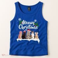 Meowy Christmas Winter Cats Tank Top thumb 2