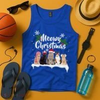 Meowy Christmas Winter Cats Tank Top thumb 4