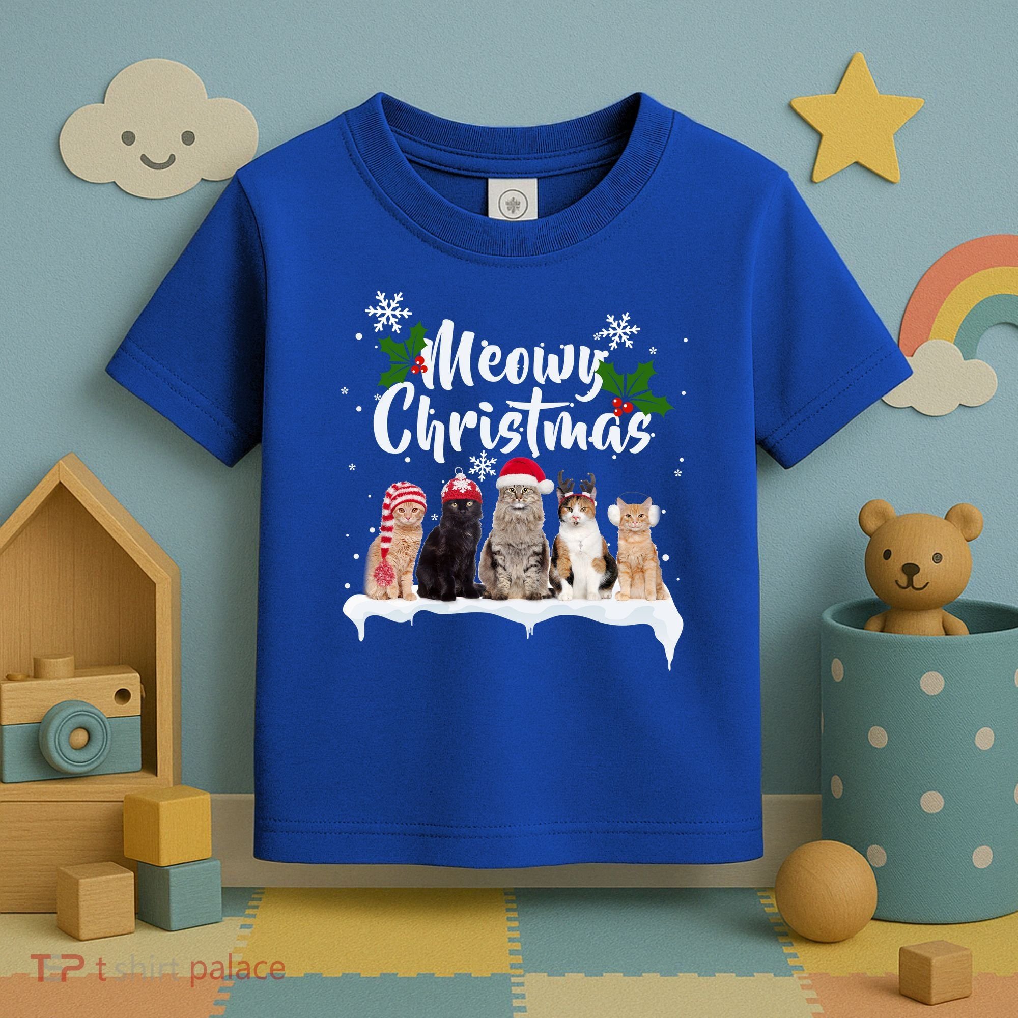 Meowy Christmas Winter Cats Toddler T-Shirt