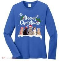 Meowy Christmas Winter Cats Women's Long Sleeve Shirt thumb 0