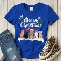 Meowy Christmas Winter Cats Women's T-Shirt thumb 3
